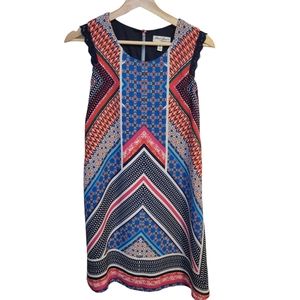 Retro Mod Shift Dress Girls Jrs M Lots of Love by Speechless Geometric